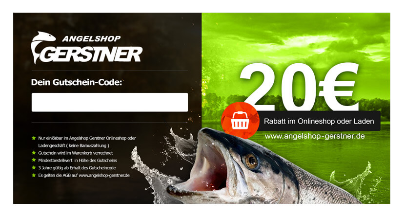 Gutschein im Wert von 20 Euro für Angler