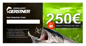 Gutschein im Wert von 250 Euro für Angler