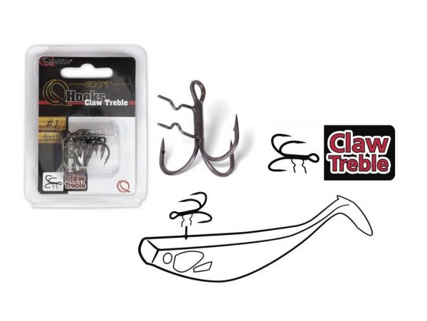 Quantum Claw Treble Hooks Angelhaken