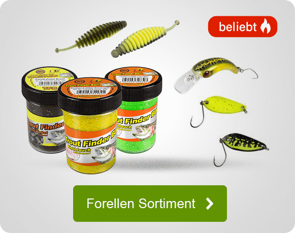 Sortiment für Forellenangler