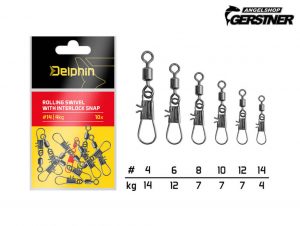 Delphin Rolling Swivel mit Interlock Snap