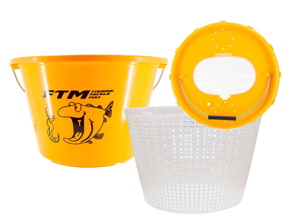FTM-Köderfischeimer-15L-mit-Einsatz FTM Köderfischeimer 15L mit Einsatz
