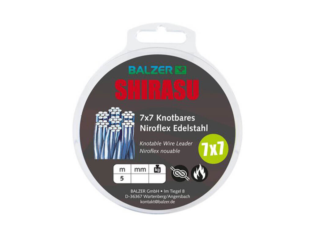 Balzer-Shirasu-7x7-Niroflex-Stahlvorfach-Spule Balzer Shirasu 7x7 Niroflex Stahlvorfach Spule